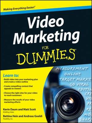 cover image of Video Marketing For Dummies